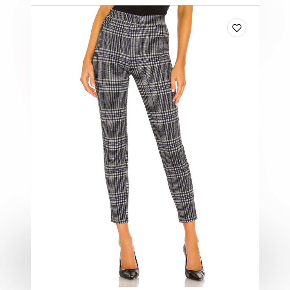 Sanctuary Runway Leggings Plaid Size Small Black, Purple Grey Color